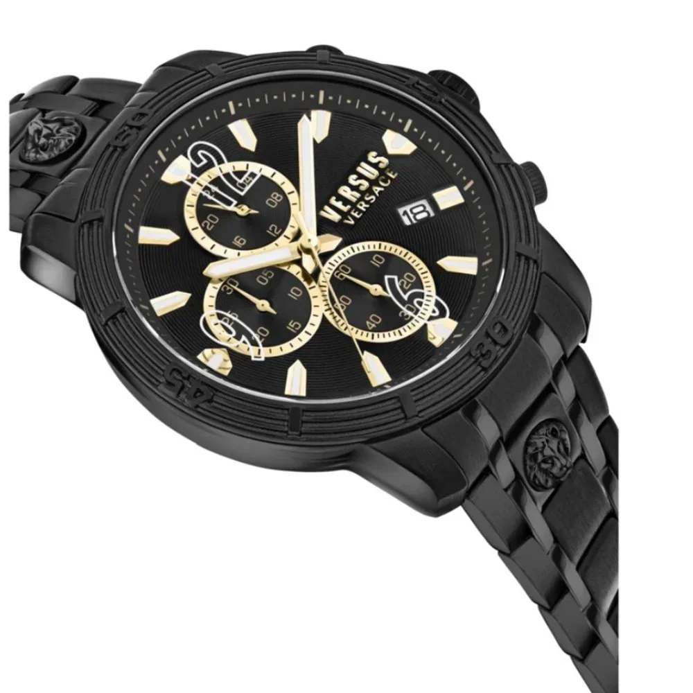 Versace Versus Black Sport Mens 46mm Watch